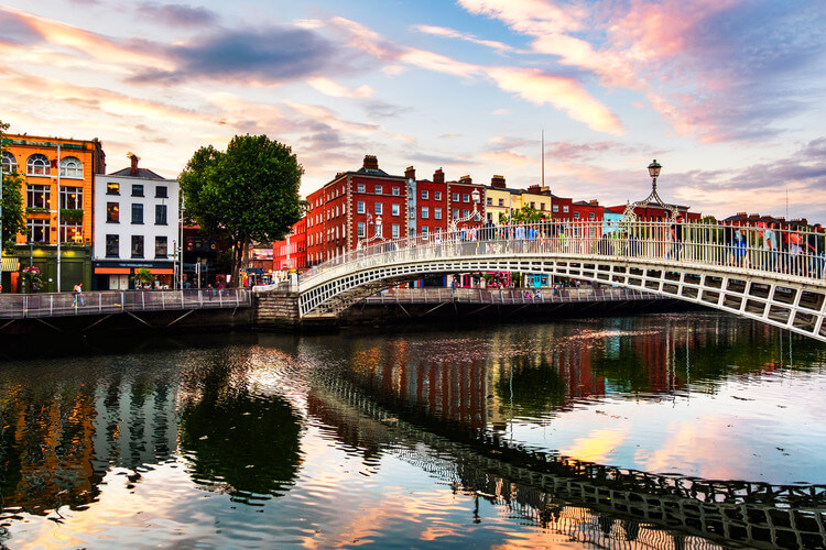 View of Dublin Ireland.