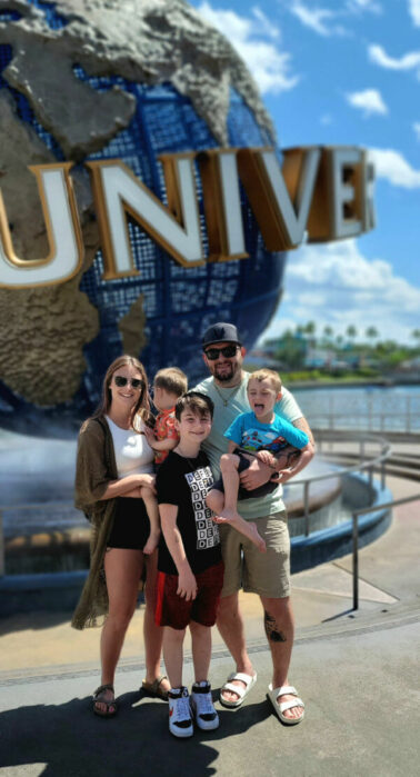 Alyssa Pulsifer and family at Universal Studios