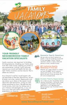 Screenshot of Family Vacations brochure